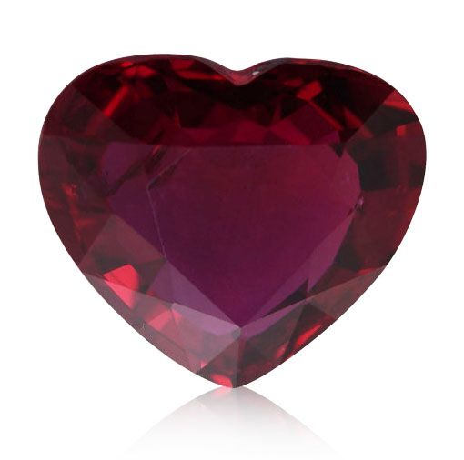 Rubin 4,66 ct, czerwony, szlif serce