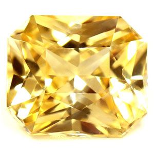 Szafir 1,65 ct, żółty, szlif szmaragdowy