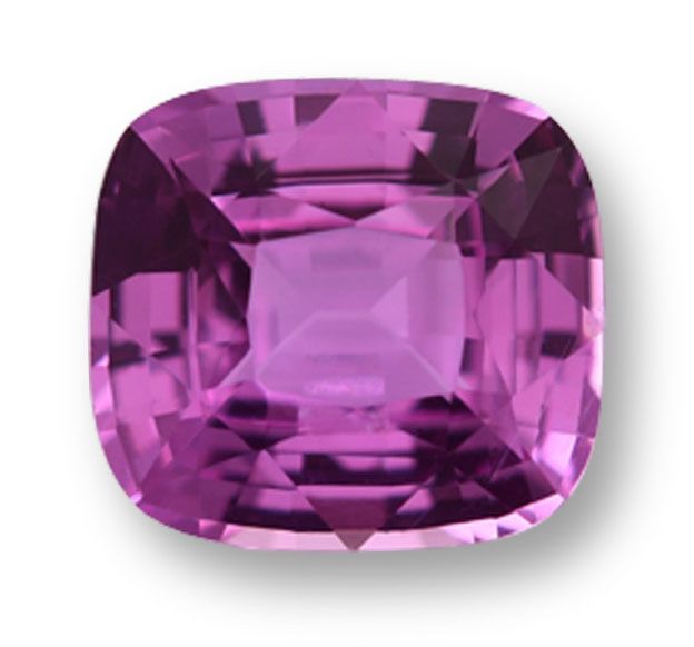 Szafir 1,57 ct, różowy, szlif cushion