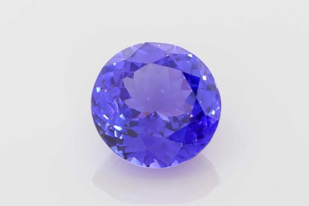 Tanzanit 9,96 ct, niebieski, szlif okrągły