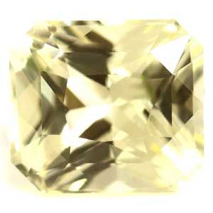 Szafir 1,66 ct, żółty, szlif szmaragdowy