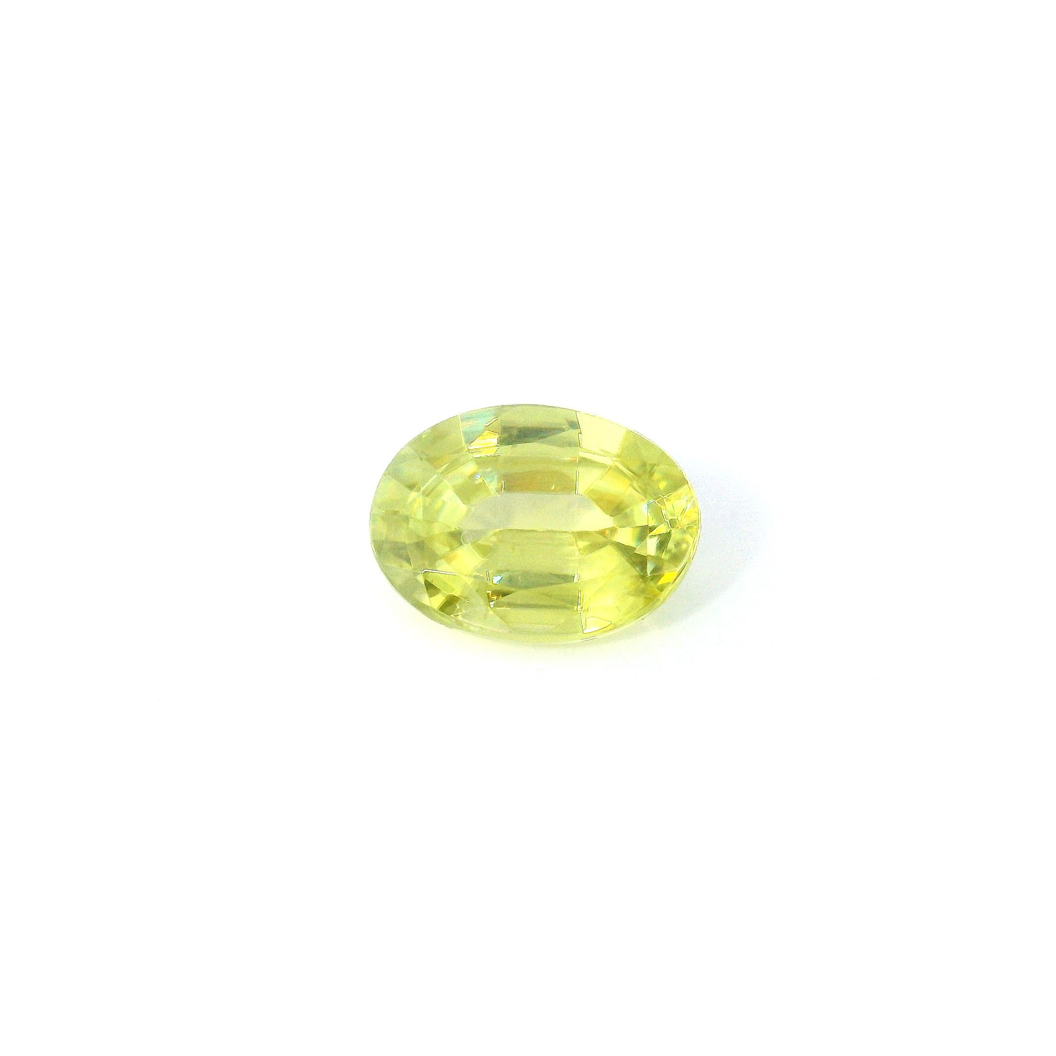Sfen 1,22 ct, żółty, szlif owalny
