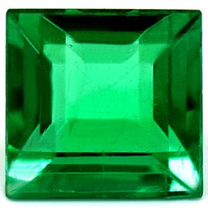 Szmaragd 1,60 ct, zielony, szlif kwadratowy