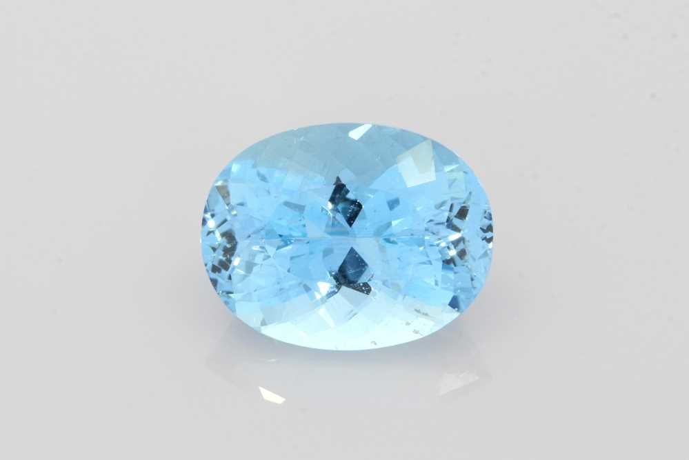 AQUAMARINE FACETED 13.53ct BLUE Deep BLUE SI MOZAMBIQUE NONE