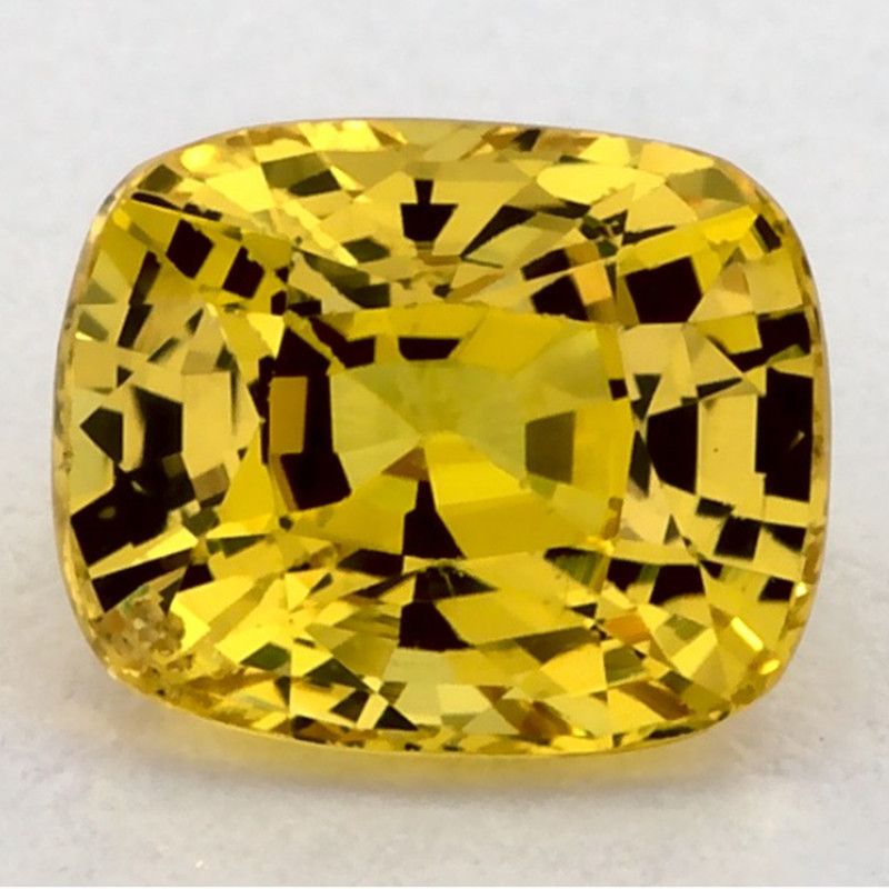 Szafir 1,53 ct, żółty, szlif cushion