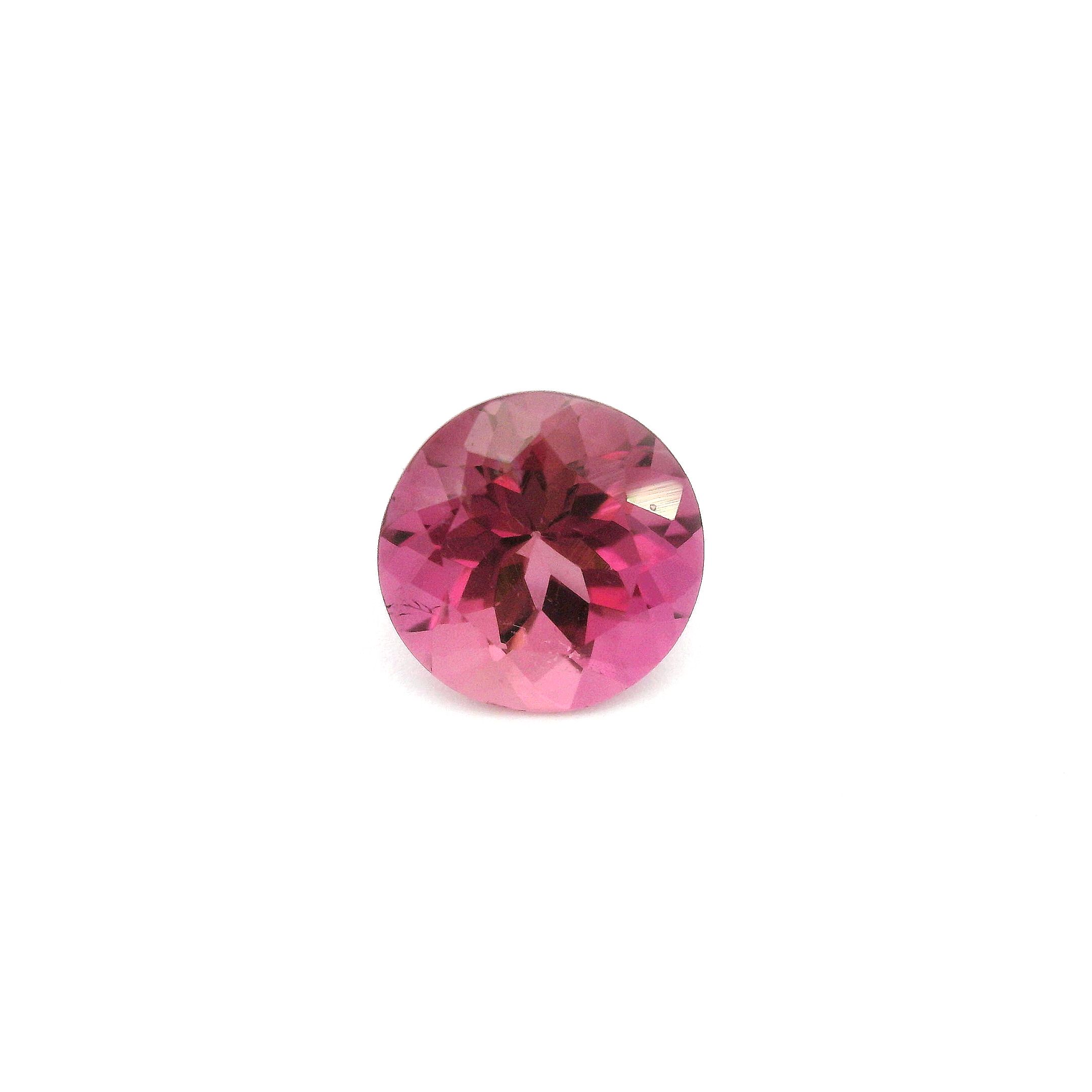 Turmalin 1,22 ct, różowy, szlif okrągły