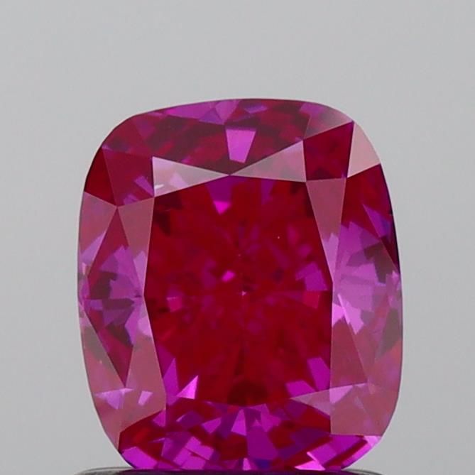 1.0 CT Fancy Vivid Pink CUSHION BRILLIANT