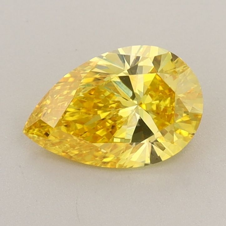 0.69 CT Fancy Vivid Yellow PEAR
