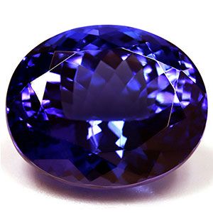 Tanzanit 12,47 ct, niebieski, szlif owalny