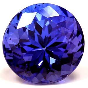 Tanzanit 1,71 ct, niebieski, szlif okrągły