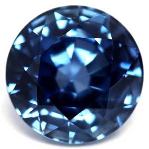 Szafir 1,02 ct, niebieski, szlif okrągły