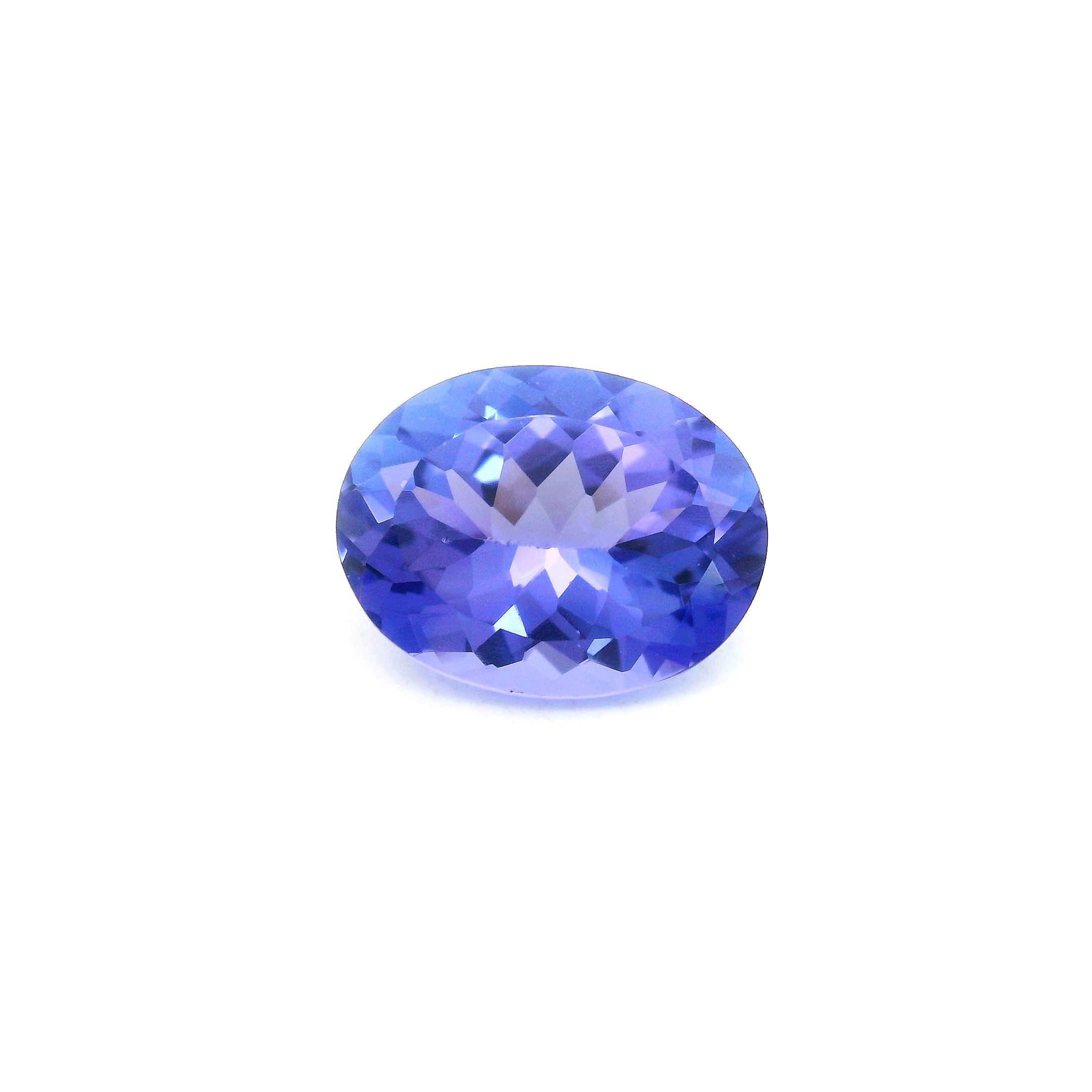 Tanzanit 2,29 ct, niebieski, szlif owalny