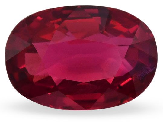 Rubin 3,06 ct, czerwony, szlif owalny