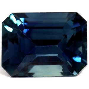 Szafir 1,14 ct, niebieski, szlif szmaragdowy