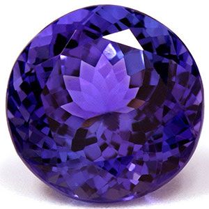 Tanzanit 3,71 ct, niebieski, szlif okrągły