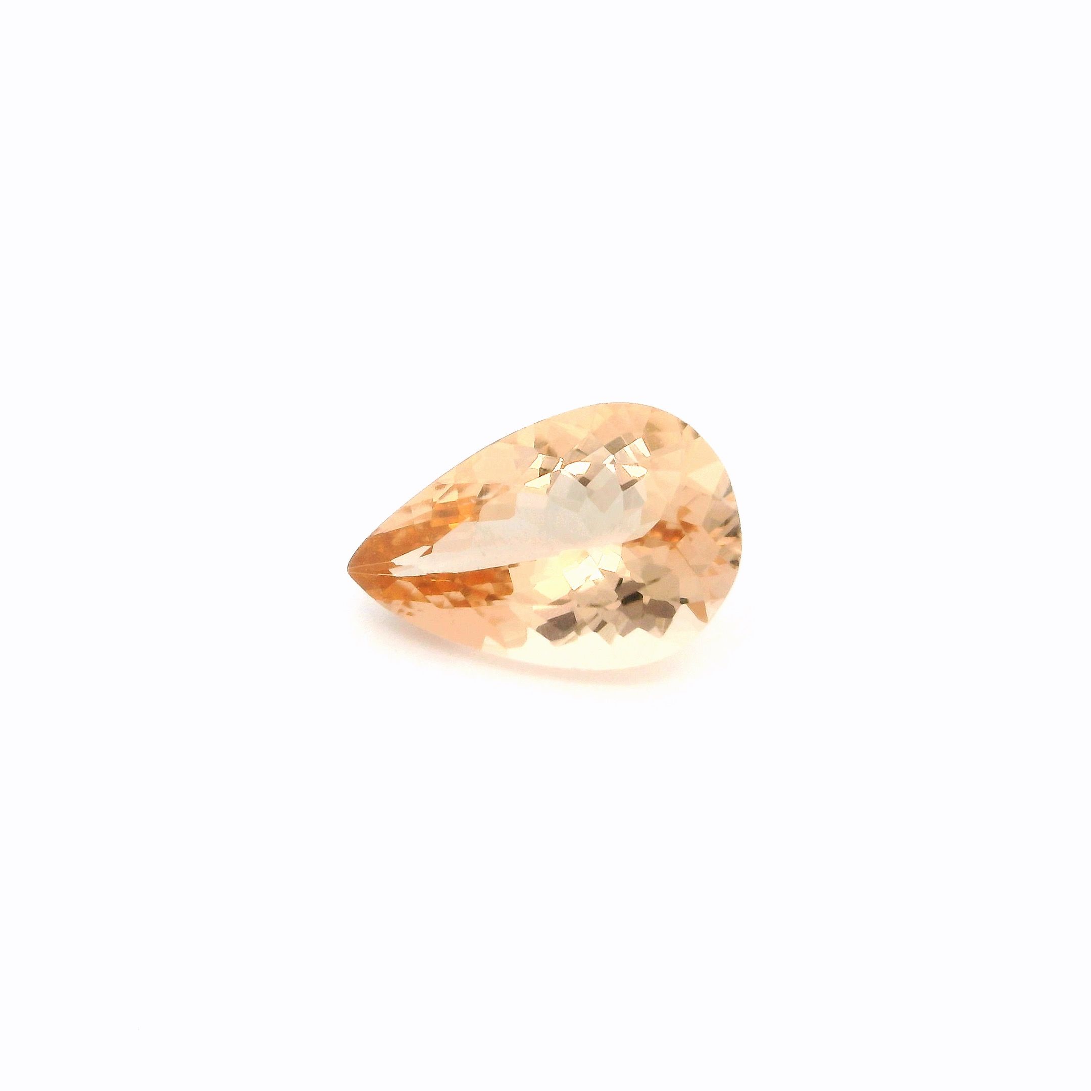 Morganit 2,39 ct, różowy, szlif gruszka