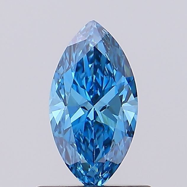 0.65 CT Fancy Vivid Blue MARQUISE