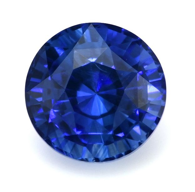 Szafir 1,18 ct, niebieski, szlif okrągły