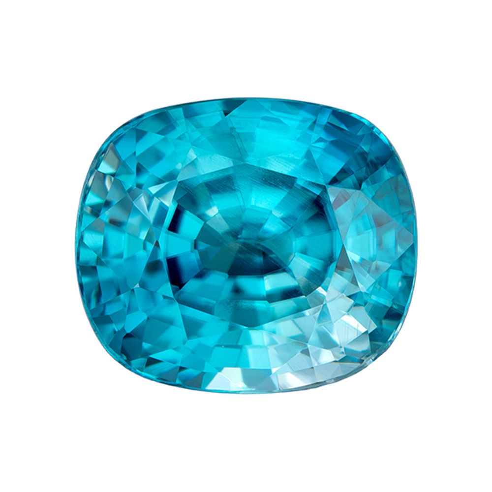 ZIRCON FACETED 4.48ct BLUE EC CAMBODIA HEATED