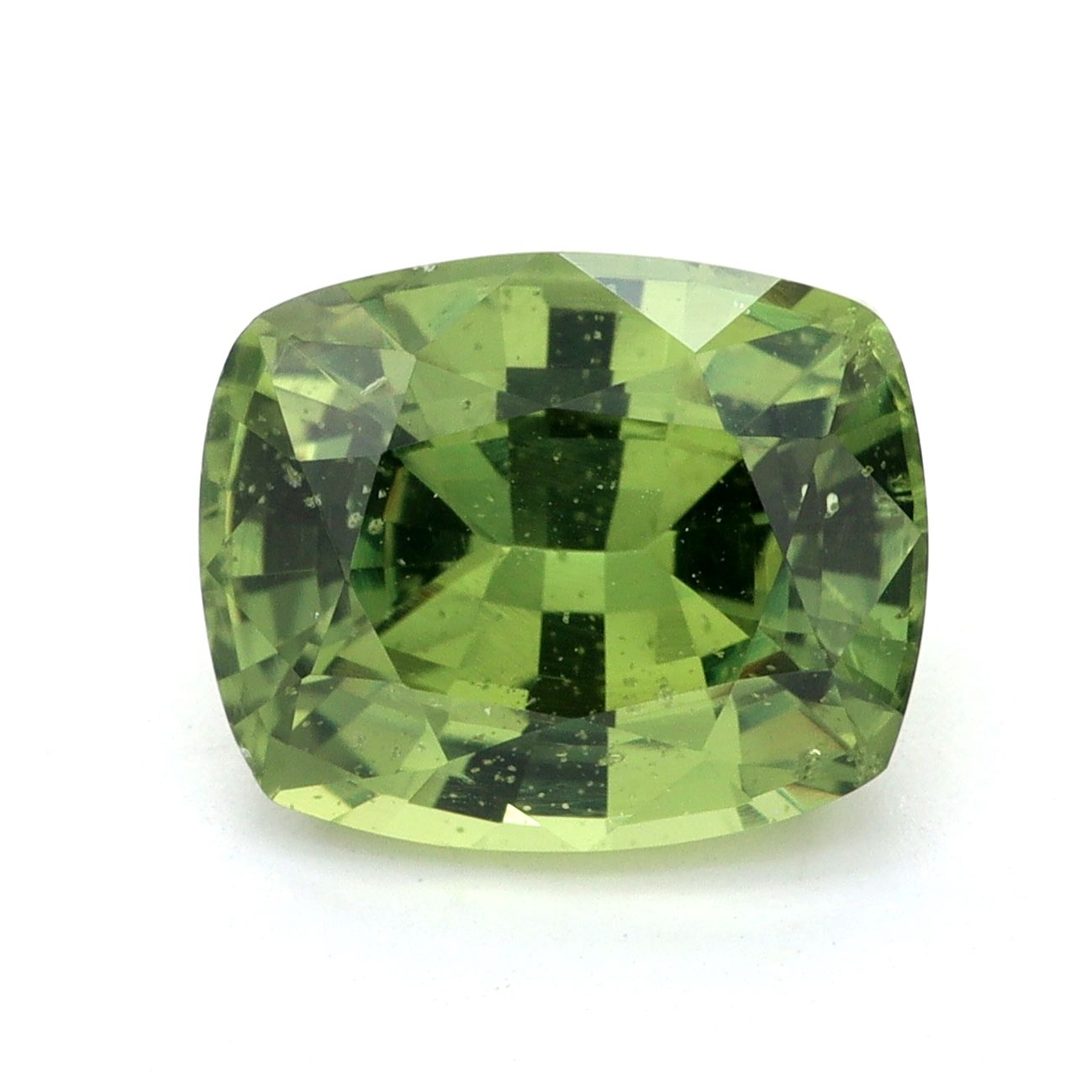 Szafir 2,91 ct, zielony, szlif cushion