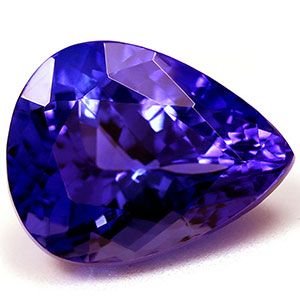 Tanzanit 3,23 ct, niebieski, szlif gruszka
