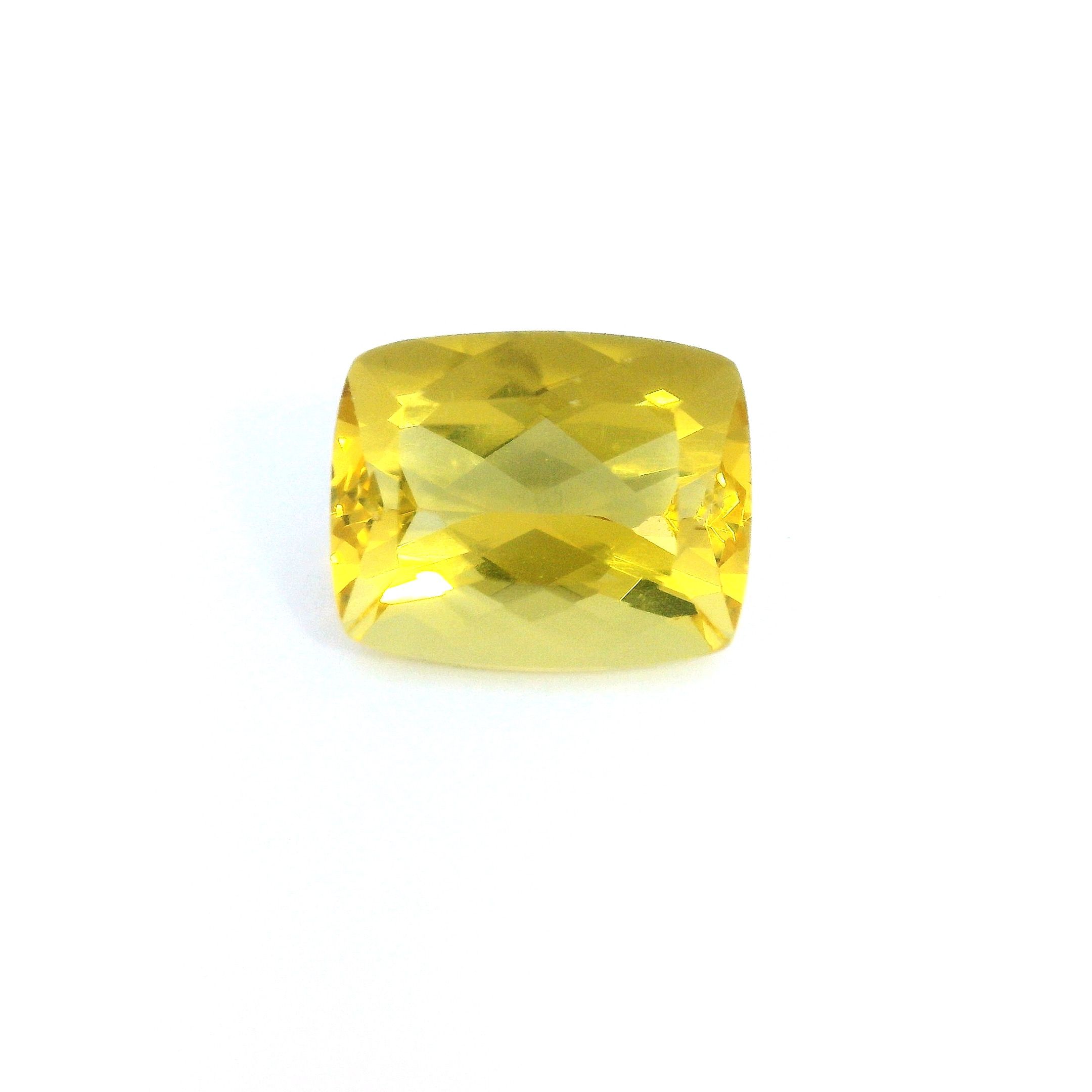 Heliodor 3,10 ct, żółty, szlif cushion