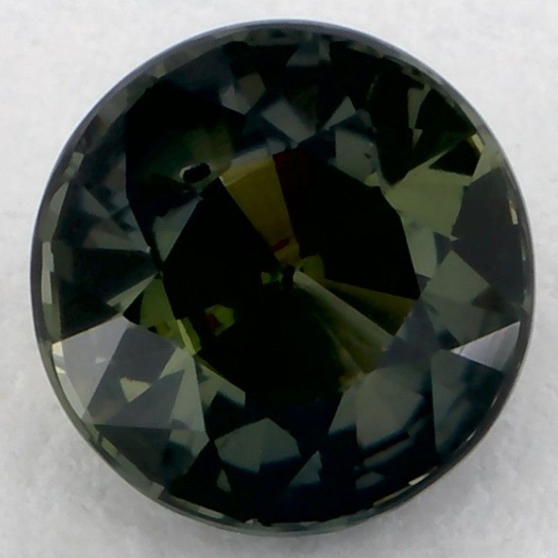 Szafir 1,04 ct, zielony, szlif okrągły