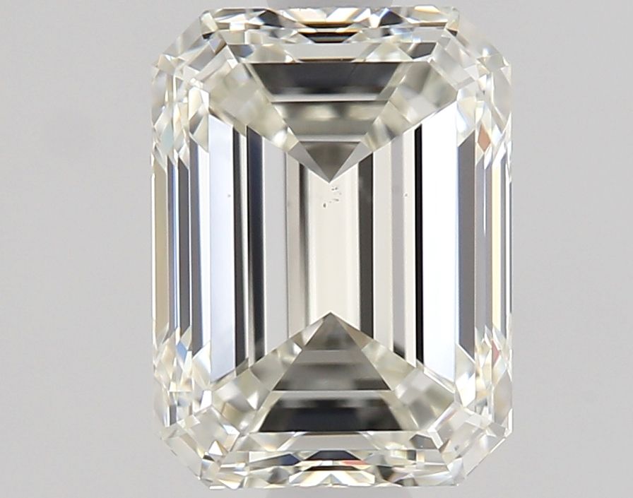 1.4-carat emerald diamond with K color, null cut, and VS2 clarity.