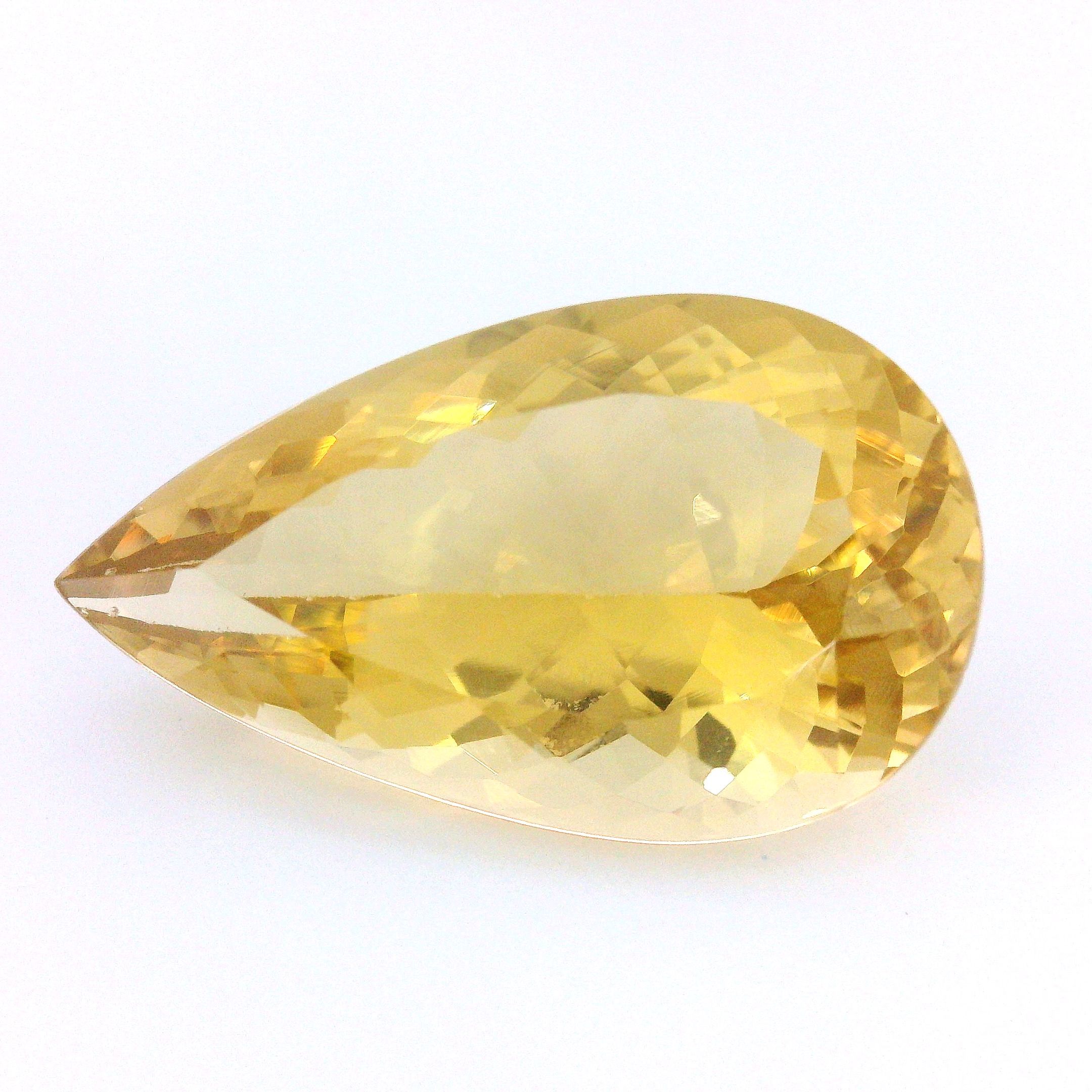 Heliodor 11,54 ct, żółty, szlif gruszka