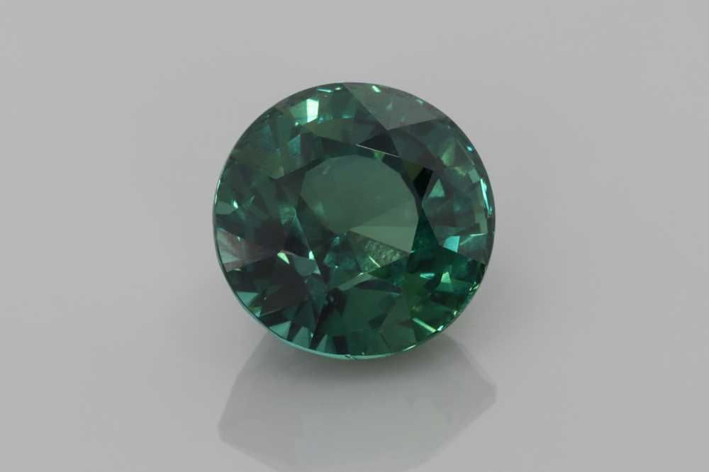 Szafir 4,00 ct, morski, szlif okrągły
