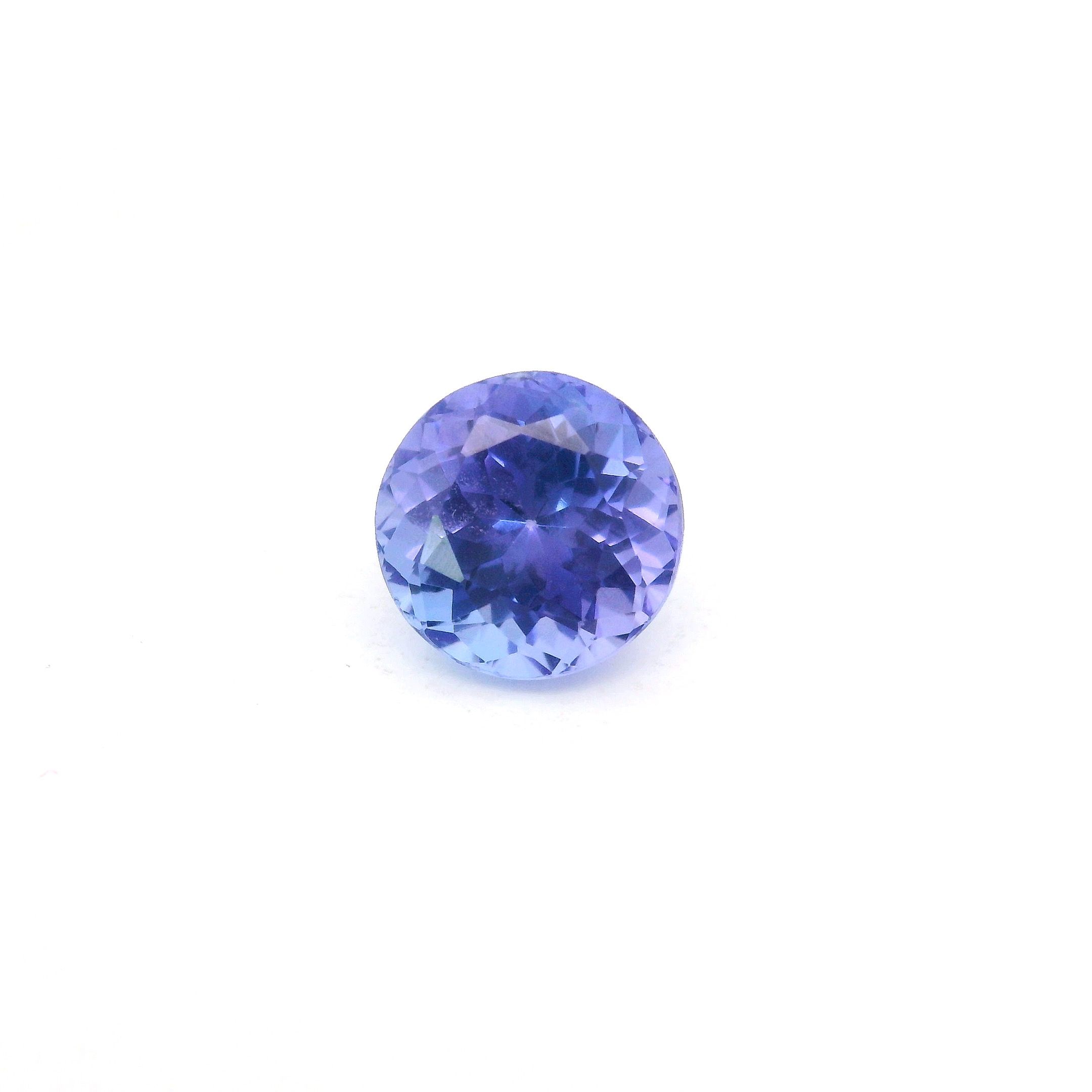 Tanzanit 1,70 ct, niebieski, szlif okrągły