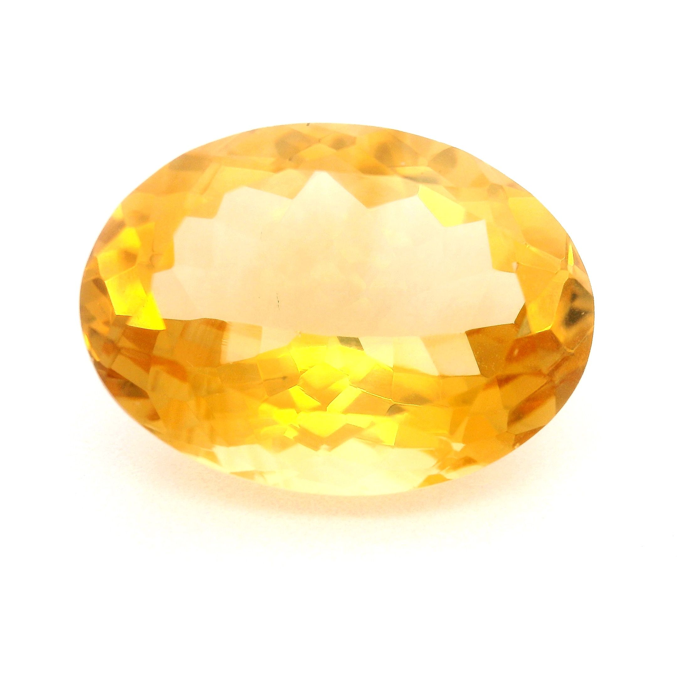CITRINE FACETED 12.44ct YELLOW Medium Intense EC BRAZIL NONE