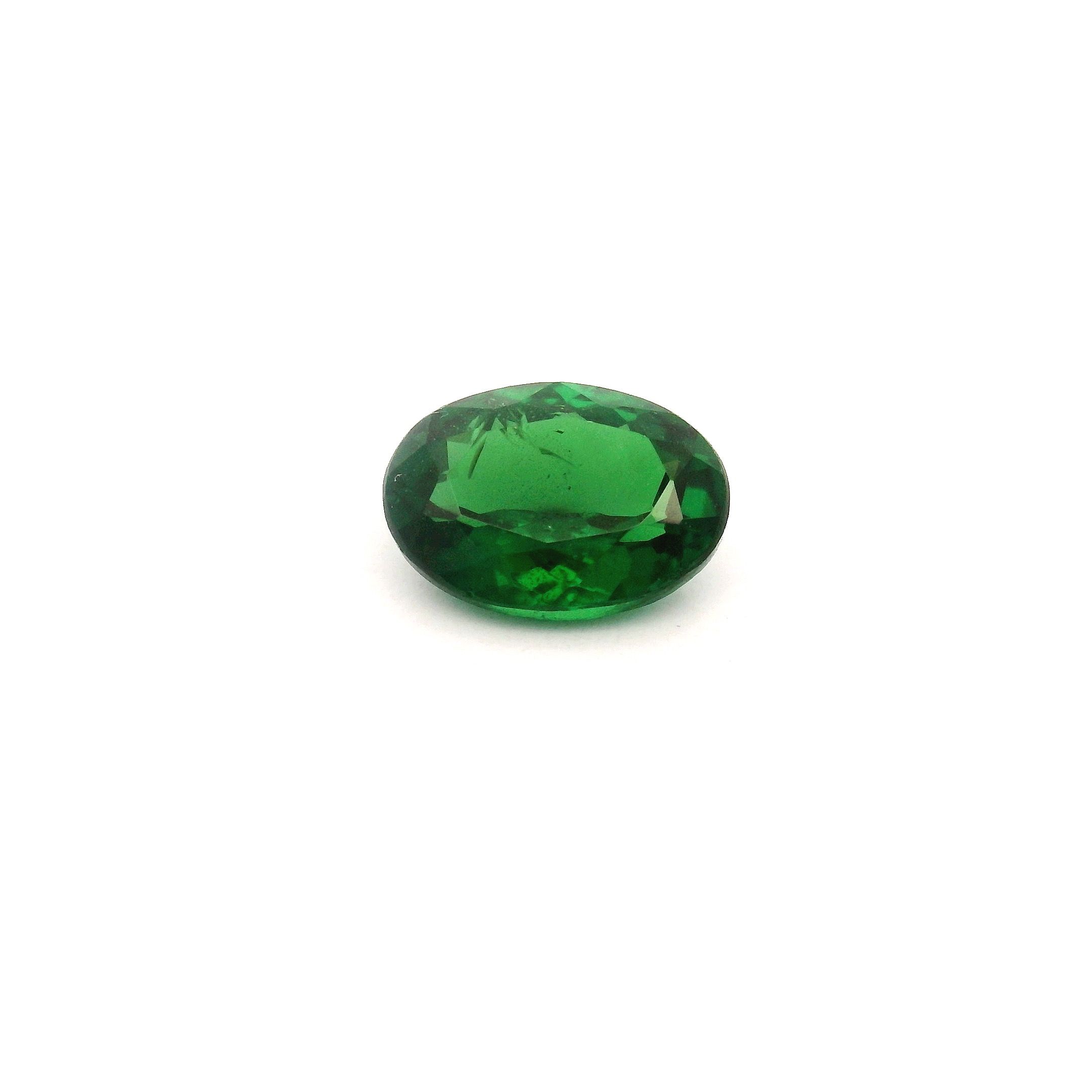 GARNET FACETED 1.07ct GREEN Deep Green SI KENYA NONE