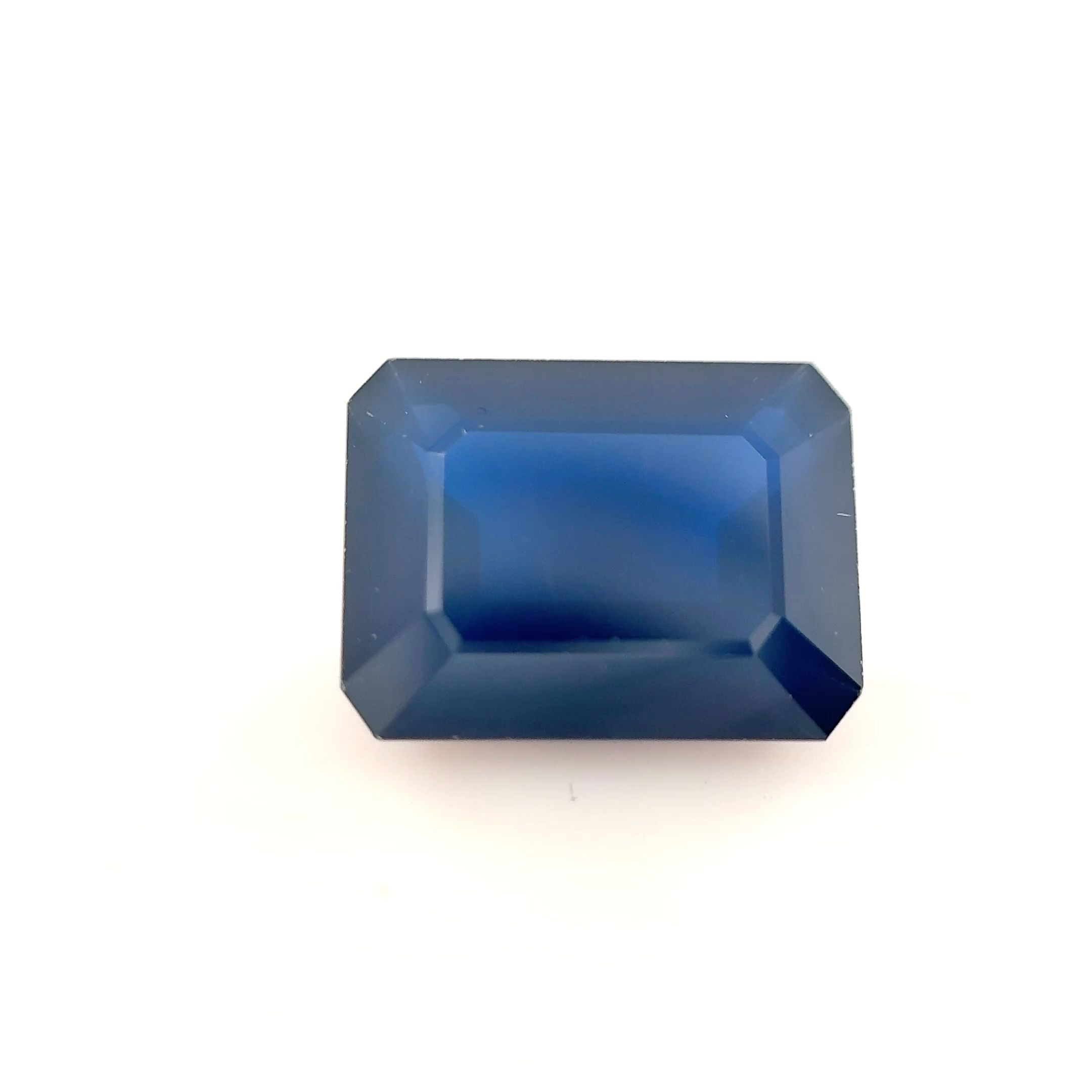 Szafir 2,54 ct, niebieski, szlif szmaragdowy