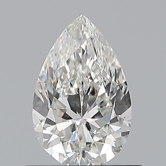 0.7-carat pear diamond with H color, null cut, and VS1 clarity.