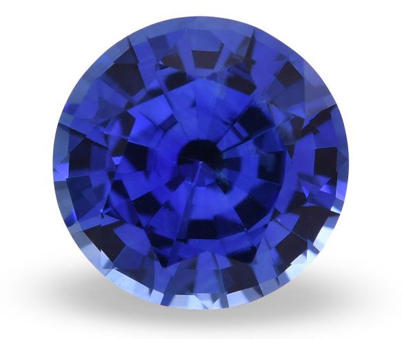Szafir 1,60 ct, niebieski, szlif okrągły