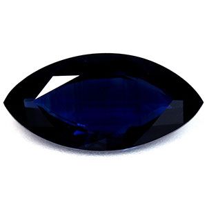 Szafir 2,35 ct, niebieski, szlif markiza