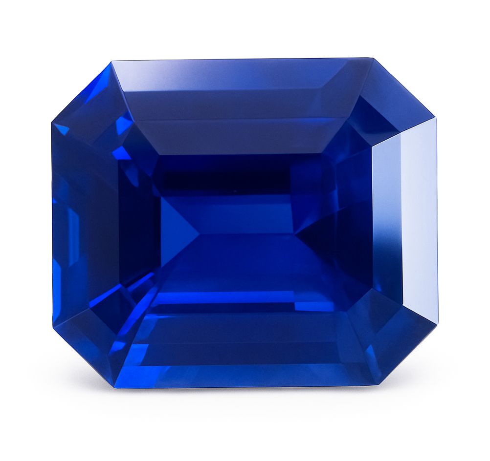 Szafir 5,55 ct, niebieski, szlif szmaragdowy
