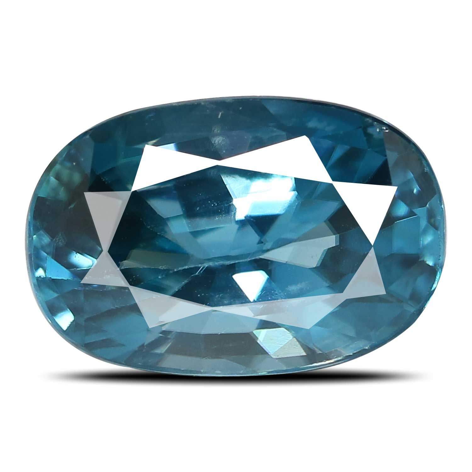 ZIRCON FACETED 4.34ct BLUE MI CAMBODIA NONE