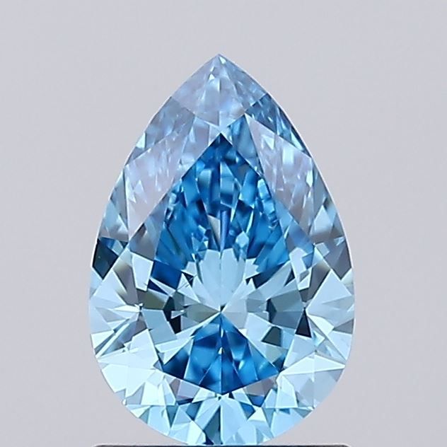 1-carat pear diamond with null color, null cut, and VS2 clarity.