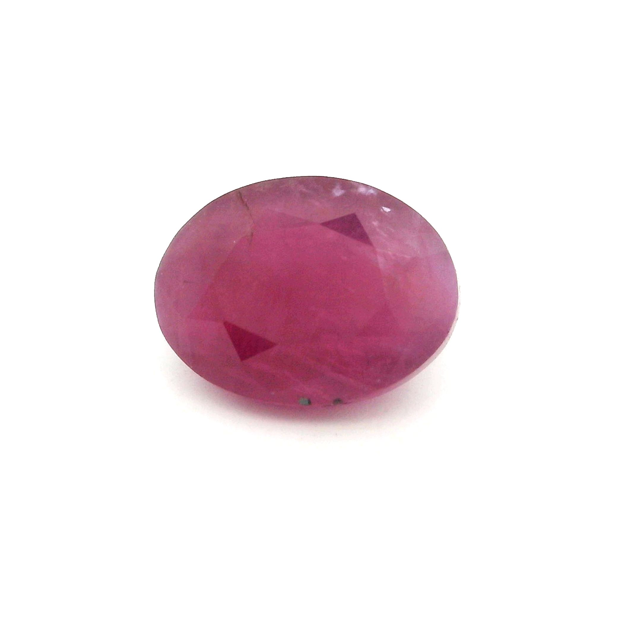 Rubin 2,84 ct, czerwony, szlif owalny