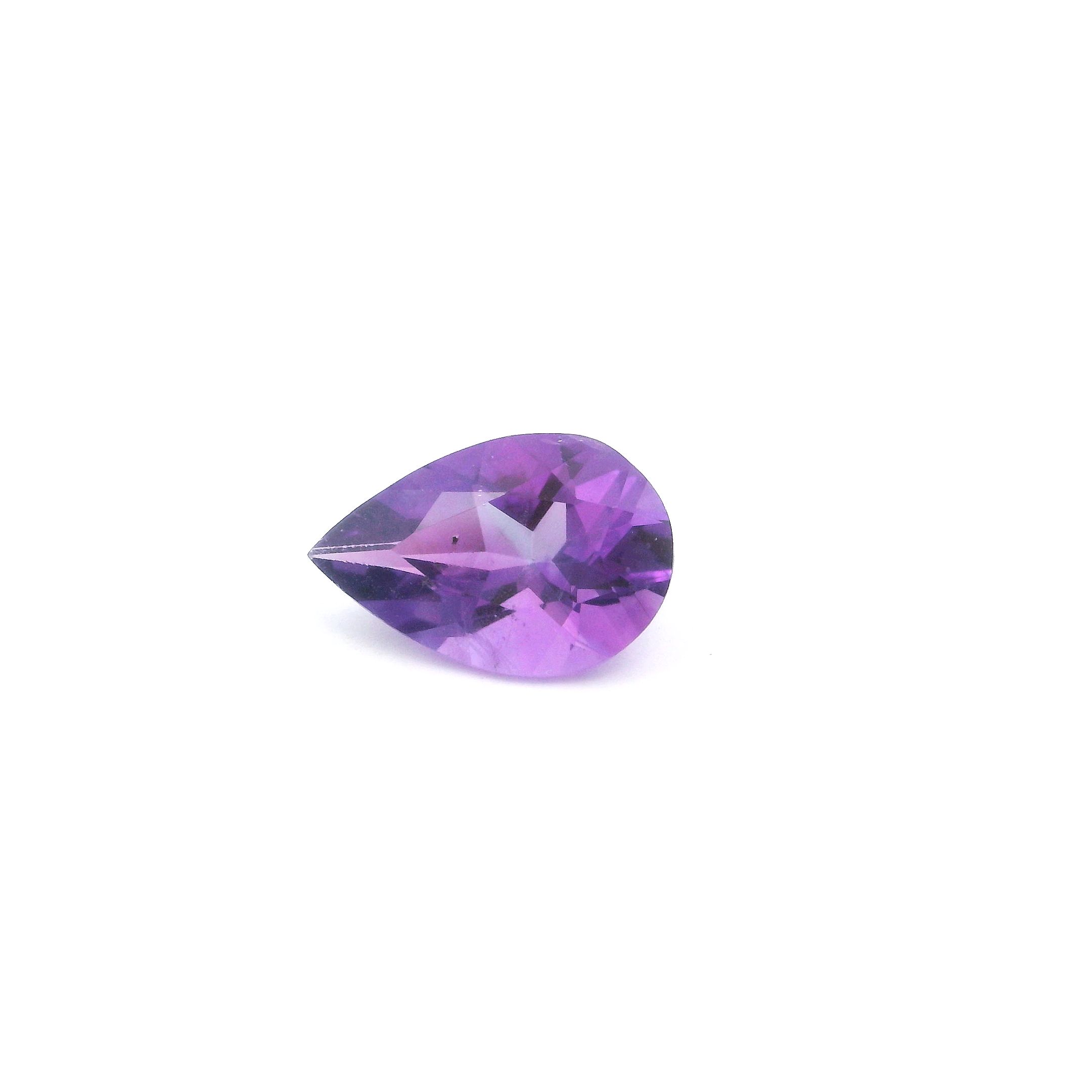 Ametyst 2,31 ct, purpurowy, szlif gruszka