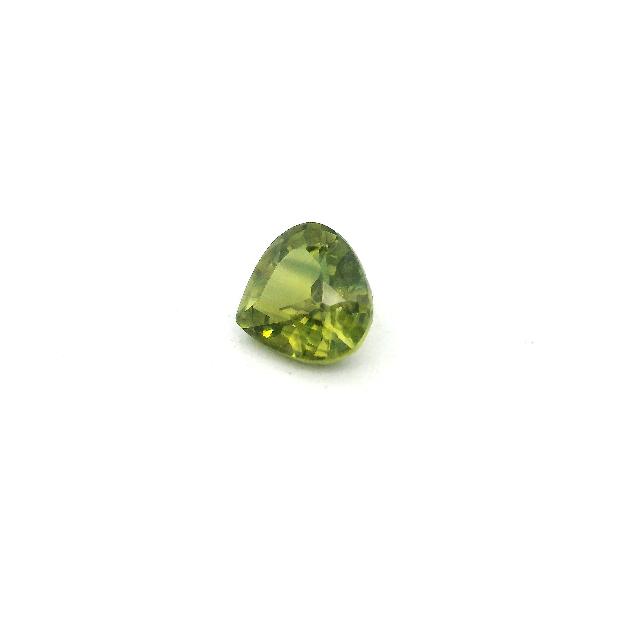 Szafir 1,06 ct, zielony, szlif gruszka