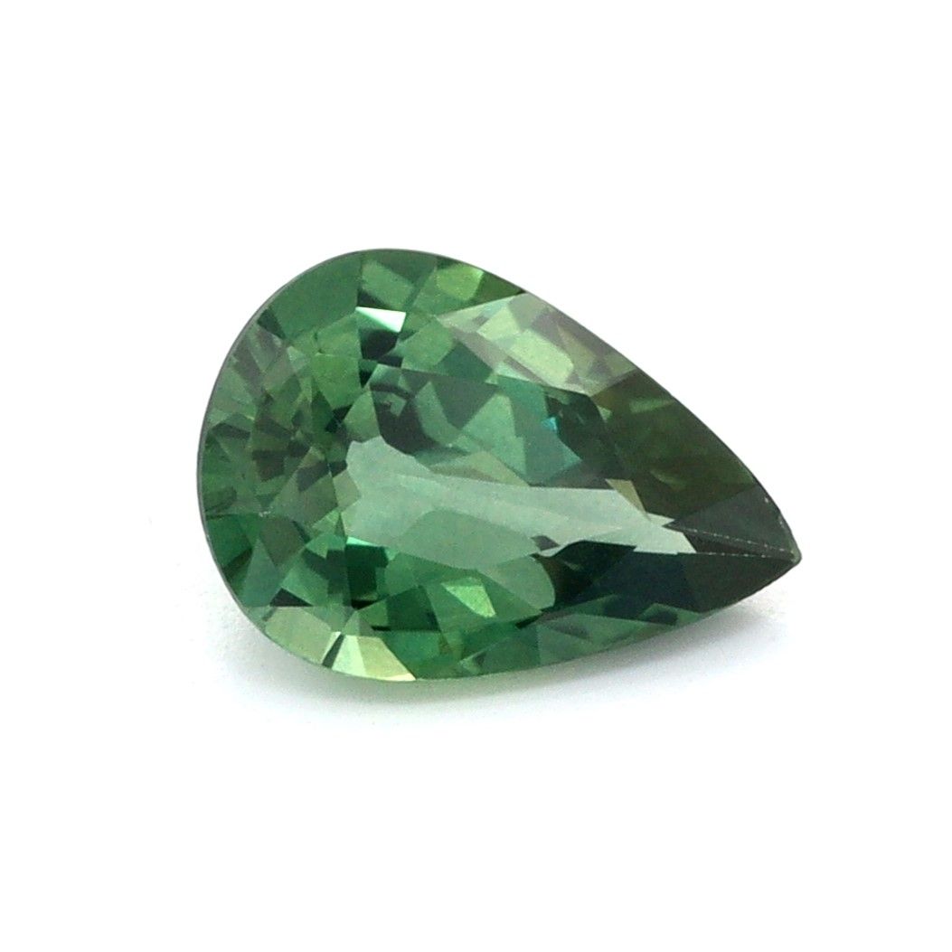 SAPPHIRE FACETED 0.59ct GREEN GREEN EC AUSTRALIA HEATED