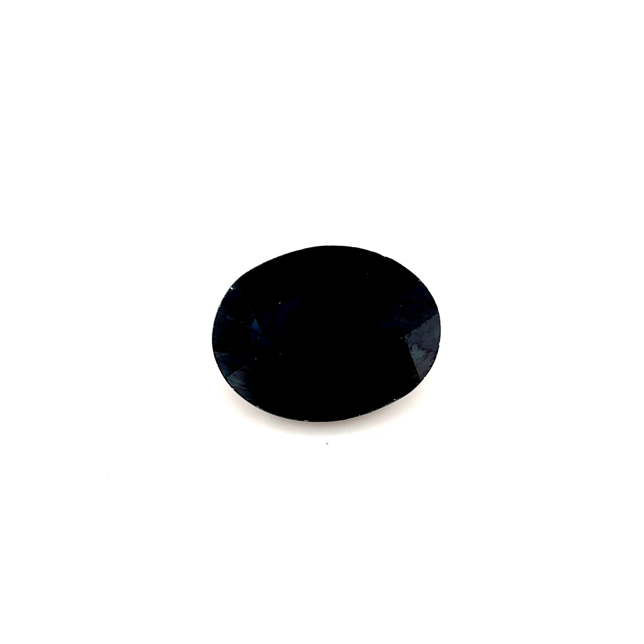 Szafir 3,37 ct, niebieski, szlif owalny