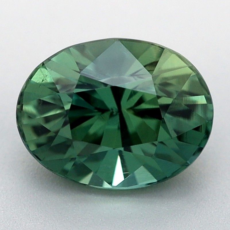 Szafir 1,23 ct, morski, szlif owalny
