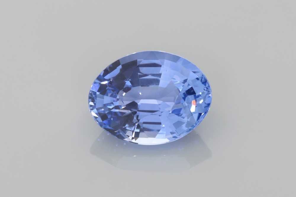 SAPPHIRE FACETED 2.48ct BLUE Light BLUE SI SRILANKA HEATED