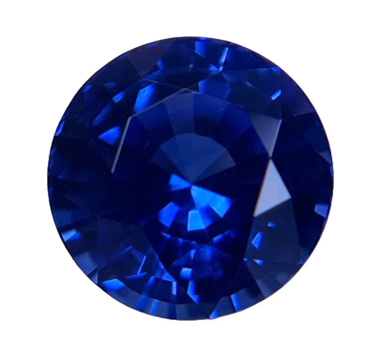 SAPPHIRE FACETED 3.36ct BLUE Blue EC SRILANKA HEATED