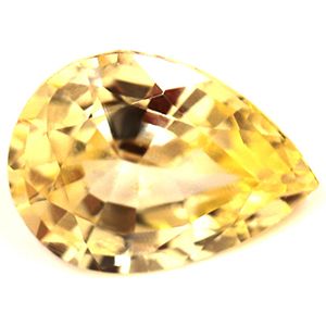 Szafir 1,29 ct, żółty, szlif gruszka