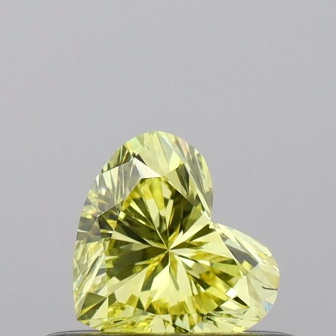 0.32 CT Fancy Vivid Yellow HEART